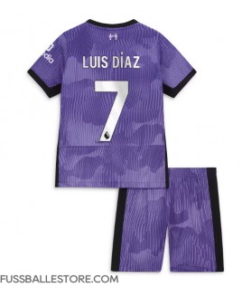 Günstige Liverpool Luis Diaz #7 3rd trikot Kinder 2023-24 Kurzarm (+ Kurze Hosen)